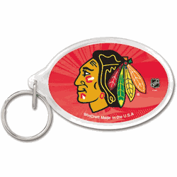 Chicago Blackhawks Key Ring Acrylic Carded