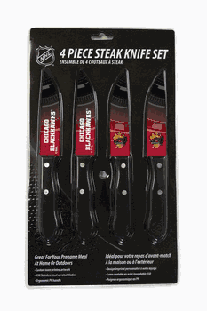 Chicago Blackhawks Knife Set - Steak - 4 Pack