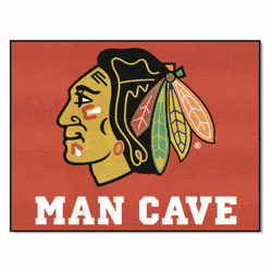 Chicago Blackhawks Man Cave All-Star Rug - 34 in. x 42.5 in.