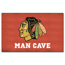 Chicago Blackhawks Man Cave Ulti-Mat Rug - 5ft. x 8ft.