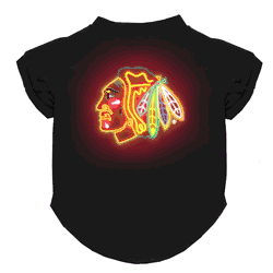 Chicago Blackhawks Neon Pet T-Shirt, X-Large