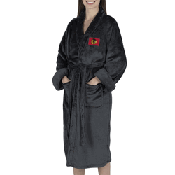 Chicago Blackhawks NHL Black Snipe S/M Silk Touch Robe 23X41 Inches