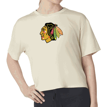 Chicago Blackhawks NHL Kadi Turnout Tee Bone Large