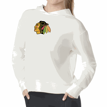 Chicago Blackhawks NHL Kadi Waffle Hoodie Coconut Cream XL