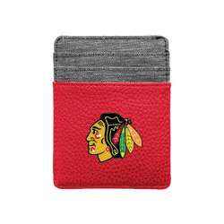 Chicago Blackhawks Pebble Front Pocket Wallet Light Red