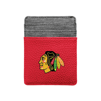 Chicago Blackhawks Pebble Front Pocket Wallet Light Red