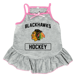 Chicago Blackhawks Pet Dress Grey Type XSmall
