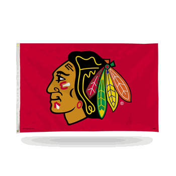 Chicago Blackhawks Red 3' x 5' Banner Flag