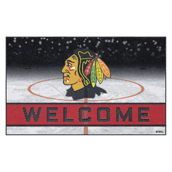 Chicago Blackhawks Rubber Door Mat - 18in. x 30in.