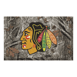 Chicago Blackhawks Rubber Scraper Door Mat Camo