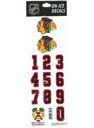 Chicago Blackhawks Sportstar Officially Licensed Authentic Center Ice NHL Hockey Helmet Decal Kit