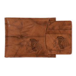 Chicago Blackhawks Standard Genuine Leather Slider Wallet