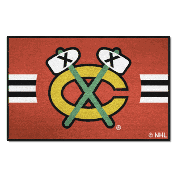 Chicago Blackhawks Starter Mat Accent Rug - 19in. x 30in. Uniform Alternate Design