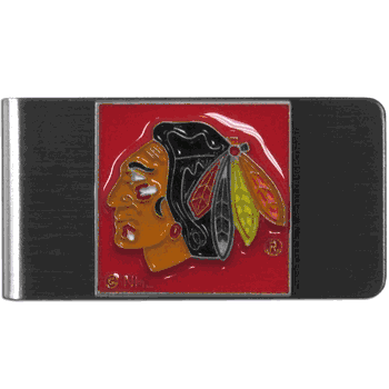 Chicago Blackhawks Steel Money Clip