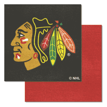 Chicago Blackhawks Team Carpet Tiles - 45 Sq Ft.