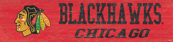 Chicago Blackhawks Team Name 6x24 Sign