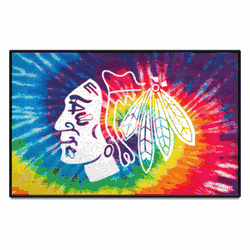 Chicago Blackhawks Tie Dye Starter Mat Accent Rug - 19in. x 30in.