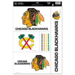 Chicago Blackhawks Ultra Decal 11in x 17in Multi Logo