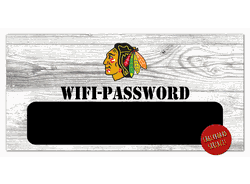Chicago Blackhawks Wifi Password 6x12 Sign