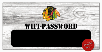 Chicago Blackhawks Wifi Password 6x12 Sign
