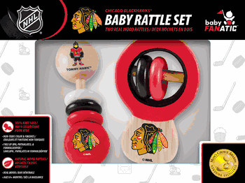 Chicago Blackhawks Wood Rattle Set