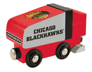 Chicago Blackhawks Wood Train Zamboni