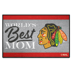 Chicago Blackhawks World's Best Mom Starter Mat Accent Rug - 19in. x 30in.