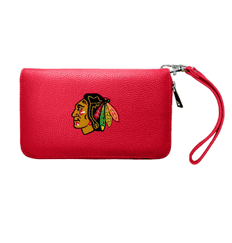 Chicago Blackhawks Zip Organizer Wallet Pebble Light Red