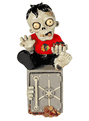 Chicago Blackhawks Zombie Figurine Bank