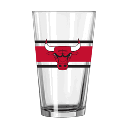 Chicago Bulls 16oz Stripe Pint Glass