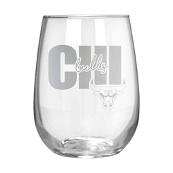 Chicago Bulls 17oz Stemmless Wine Glass