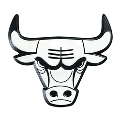 Chicago Bulls 3D Chrome Metal Emblem