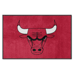 Chicago Bulls 4X6 High-Traffic Mat with Durable Rubber Backing - Landscape Orientation