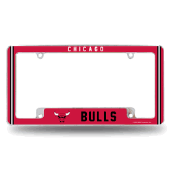 Chicago Bulls Alternate Design All Over Chrome Frame