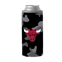 Chicago Bulls Black Camo 12oz Slim Can Coolie