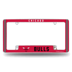 Chicago Bulls Classic 12" x 6" Chrome All Over Automotive License Plate Frame