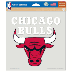 Chicago Bulls Decal 8x8 Die Cut Color