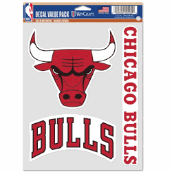 Chicago Bulls Decal Multi Use Fan 3 Pack