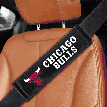 Chicago Bulls Embroidered Seatbelt Pad - 2 Pieces