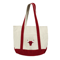 Chicago Bulls NBA Canvas Tote with Colored Strap