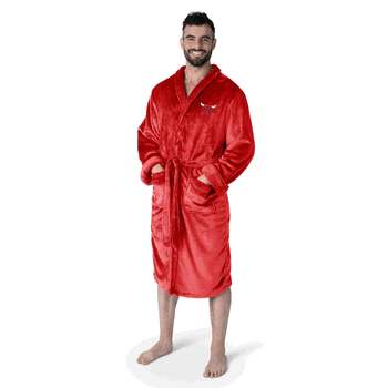 Chicago Bulls NBA L/XL Silk Touch Bathrobe 26x47 Inches