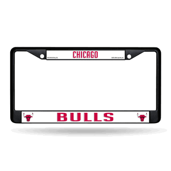 Chicago Bulls Primary Black Chrome Frame with Plastic Inserts 12