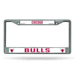 Chicago Bulls Standard Chrome Frame with Plastic Inserts 12" x 6" Car/Truck Auto Accessory