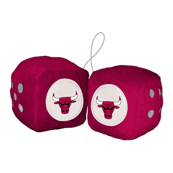 Chicago Bulls Team Color Fuzzy Dice Dcor 3