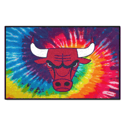 Chicago Bulls Tie Dye Starter Mat Accent Rug - 19in. x 30in.
