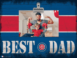 Chicago Cubs 10" x 8" Best Dad with Stripe Clip Frame
