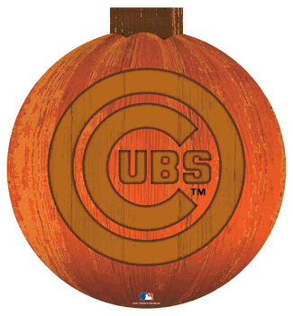 Chicago Cubs 12 in. Halloween Pumpkin Sign