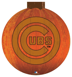 Chicago Cubs 12 in. Halloween Pumpkin Sign