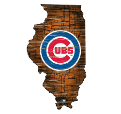 Chicago Cubs 12" Mini Roadmap State Sign