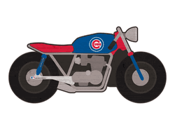 Chicago Cubs 12" Motorcycle Cutout Wood Sign